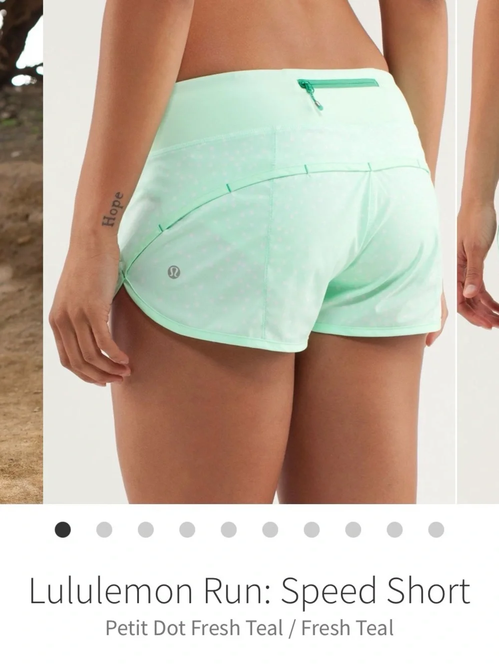 lululemon athletica Mint Green Athletic Shorts